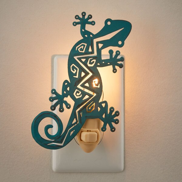 Gecko Night Light Turquoise SplitP